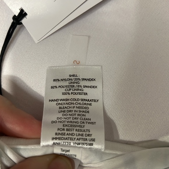 Shade & Shore 38D multi color watercolor bra size toe strap bandeau swim top - Picture 9 of 10